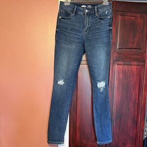Old Navy Medium Blue Ripped Skinny Jeans